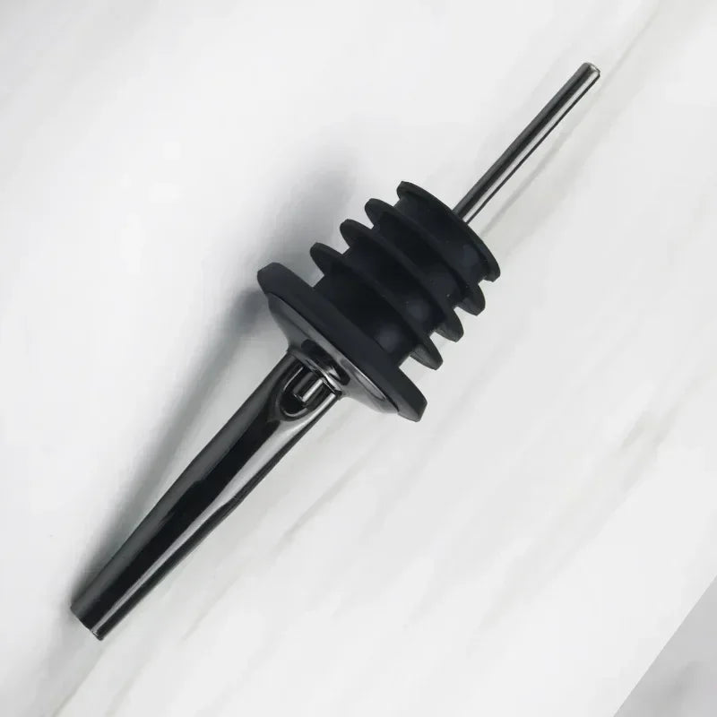 1PC Stainless Steel Oil Bottle Spout Pourer/Mouth with Stopper Flask Dry Red Wine Pot Bottle Cork Plug Olive Pourer Dispenser
