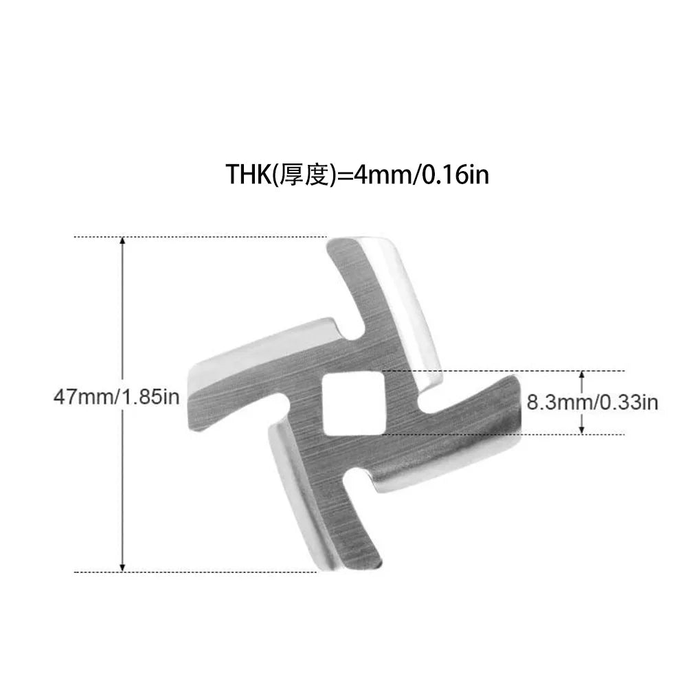 Meat Grinder Pinion Mixer Spare Parts Meat Grinder Knife Stainless Steel Grille for Food Grinder Accessories Kitchen Tool