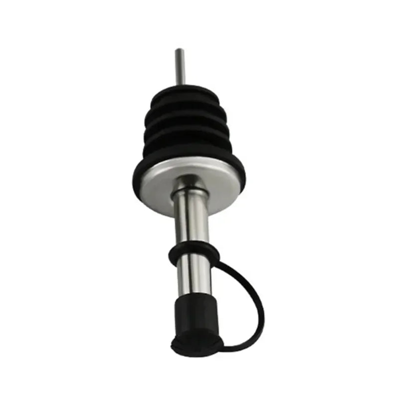 1PC Stainless Steel Oil Bottle Spout Pourer/Mouth with Stopper Flask Dry Red Wine Pot Bottle Cork Plug Olive Pourer Dispenser