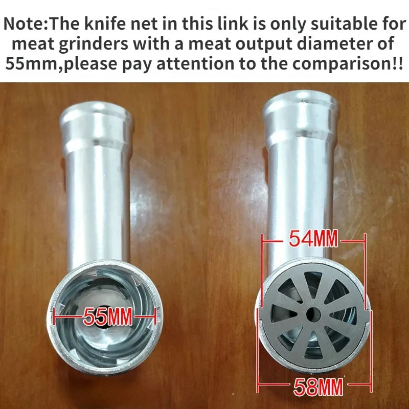 Meat Grinder Pinion Mixer Spare Parts Meat Grinder Knife Stainless Steel Grille for Food Grinder Accessories Kitchen Tool
