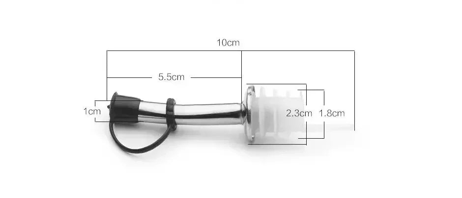 1PC Stainless Steel Oil Bottle Spout Pourer/Mouth with Stopper Flask Dry Red Wine Pot Bottle Cork Plug Olive Pourer Dispenser