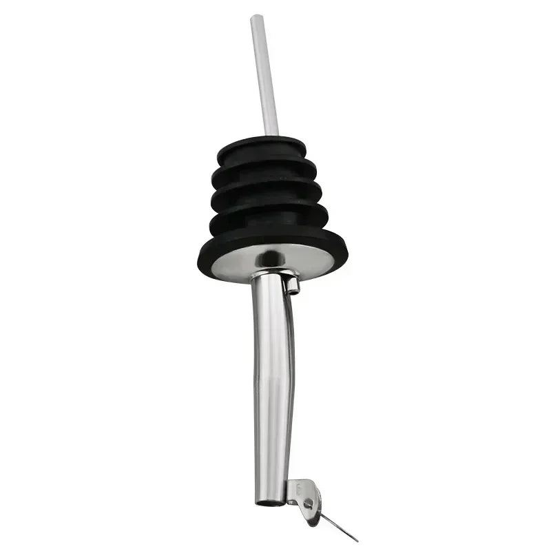 1PC Stainless Steel Oil Bottle Spout Pourer/Mouth with Stopper Flask Dry Red Wine Pot Bottle Cork Plug Olive Pourer Dispenser