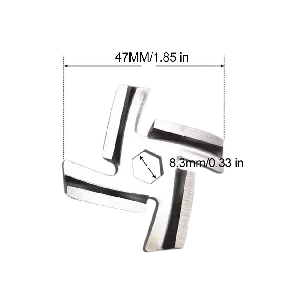 Meat Grinder Pinion Mixer Spare Parts Meat Grinder Knife Stainless Steel Grille for Food Grinder Accessories Kitchen Tool