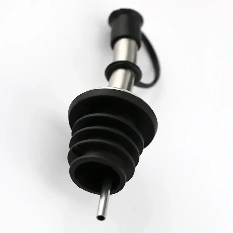 1PC Stainless Steel Oil Bottle Spout Pourer/Mouth with Stopper Flask Dry Red Wine Pot Bottle Cork Plug Olive Pourer Dispenser