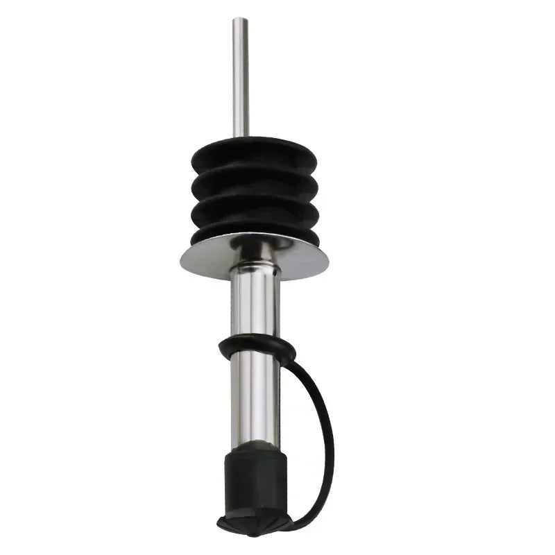 1PC Stainless Steel Oil Bottle Spout Pourer/Mouth with Stopper Flask Dry Red Wine Pot Bottle Cork Plug Olive Pourer Dispenser